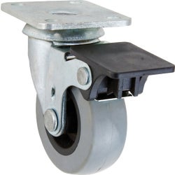 Item 201270, Thermoplastic wheels with brakes are non-marking, durable, protect floors, 