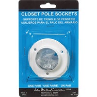 BC-0039-WT John Sterling Closet-Pro 1-3/8 In. Closet Rod Socket