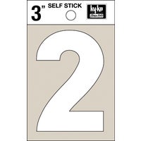 30502 Hy-Ko 3 In. White Self-Stick Numbers adhesive number