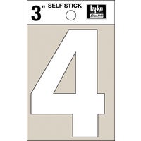 30504 Hy-Ko 3 In. White Self-Stick Numbers adhesive number