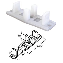 Item 204315, Nylon 3-piece adjustable floor guide for by-passing doors.