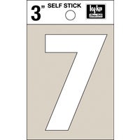 30507 Hy-Ko 3 In. White Self-Stick Numbers adhesive number