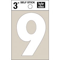 30509 Hy-Ko 3 In. White Self-Stick Numbers adhesive number