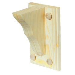 Item 207764, 3/4 In. unfinished premium pine brackets can be painted or stained.