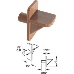 Item 208043, Plastic shelf support peg is used to support cabinet shelves. 1/4 In.
