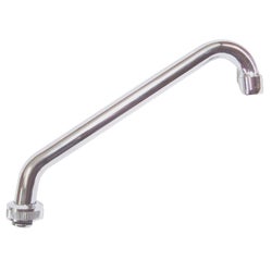 Item 210248, Mobile home. 9 In. metal tubular faucet spout. Chrome finish. Flow rate: 2.
