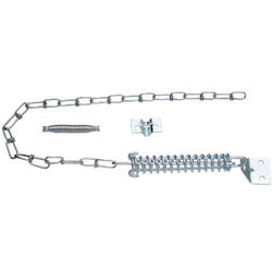 Item 211078, Steel brackets and chain; spring steel. Zinc-plated finish.