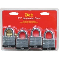 1803QDIB Do it 1-1/2 In. W. Laminated Steel Keyed Padlock With 3/4 In. Shackle Clearance