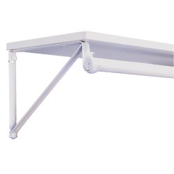 Item 214892, Heavy-duty shelf and rod bracket is constructed of (12-gauge) thick steel.