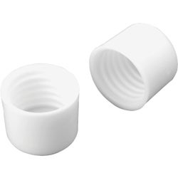 Item 215139, White plastic end caps for 1-1/4 In.