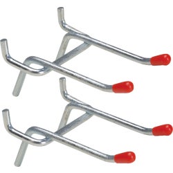 Item 216062, 2 In. double arm pegboard hooks fit on 1/8 In. or 1/4 In. pegboard.