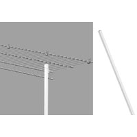 100900 White Wire Closet Shelf 84" Support Pole