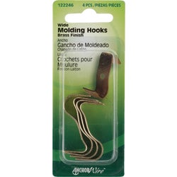 Item 218871, Hillman Crown Molding Picture Hangers are designed with a wide width so 