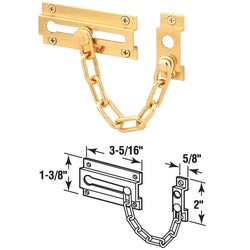 Item 219207, This chain door guard secures your door while allowing room for viewing or 
