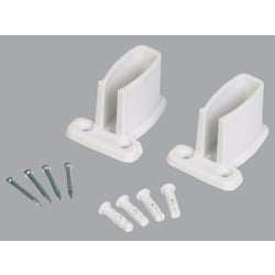 Item 219630, Wall brackets with anchors support front lip of any ClosetMaid shelving 