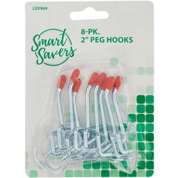 Item 220969, Smart Savers angled pegboard hook fits 1/8 In. or 1/4 In.