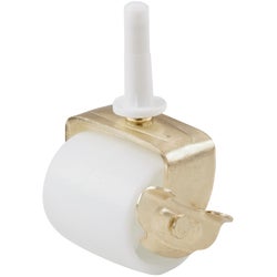 Item 226521, Do it 2-1/8 in. Plastic Bed Stem Caster with Brake. White. (2-pack).