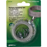 121123 Hillman Anchor Wire 5 Lb. Capacity Picture Hanging Kit