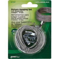 121127 Hillman Anchor Wire 20 Lb. Capacity Picture Hanging Kit