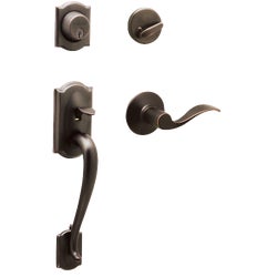 Item 227230, Exterior grip handle set with Accent interior lever with B-series single 