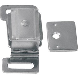 Item 230208, Plastic 56mm magnetic catch with aluminum finish is great for use on doors