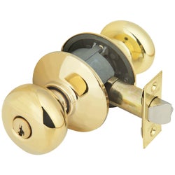Item 231916, Unlock with key from the outside when outer knob is locked by turn button 