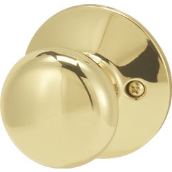 Item 231924, The Schlage Plymouth Knob Non-Turning Lock in Bright Brass is commonly used