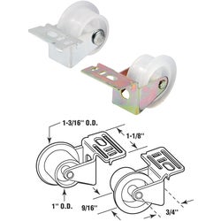 Item 235717, Rollers mount at the front of the drawer opening, and help center the 