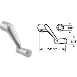 Item 236233, Die-cast handle, universal design, this crank style handle offers excellent