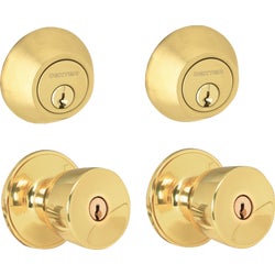 Item 237283, Visual pack. 2 knobs and 2 single cylinder deadbolts.
