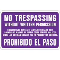 SS-50 Hy-Ko No Trespassing Without Written Permission
