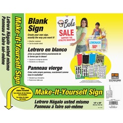 Item 241731, Make-it-yourself sign kit includes: 14 In. x 18 In.