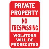 HW-45 Hy-Ko Private Property No Trespassing