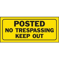 23004 Hy-Ko Posted No Trespassing