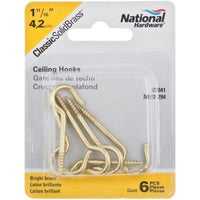 N192294 National Solid Brass Ceiling Hook