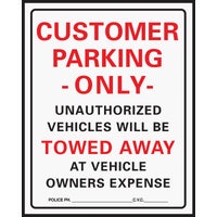 700 Hy-Ko Customer Parking Only Sign