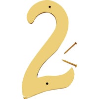BR-40/2 Hy-Ko 4 In. Solid Brass Decorative House Numbers