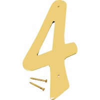 BR-40/4 Hy-Ko 4 In. Solid Brass Decorative House Numbers