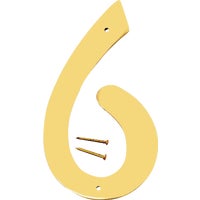 BR-40/6 Hy-Ko 4 In. Solid Brass Decorative House Numbers