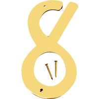 BR-40/8 Hy-Ko 4 In. Solid Brass Decorative House Numbers