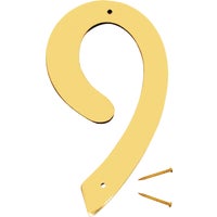 BR-40/9 Hy-Ko 4 In. Solid Brass Decorative House Numbers
