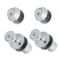 5762/D101SC-ET-QP-CP Steel Pro Tulip Style Entry Lockset And Single Cylinder Quad Pack
