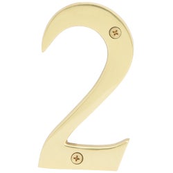 Item 254797, Attractive solid brass construction house numbers with a polished, high 