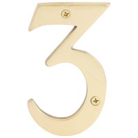 BR-90/3 Hy-Ko Solid Brass 3-D House Number house number