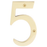BR-90/5 Hy-Ko Solid Brass 3-D House Number house number