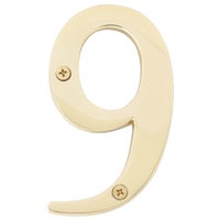 BR-90/9 Hy-Ko Solid Brass 3-D House Number house number