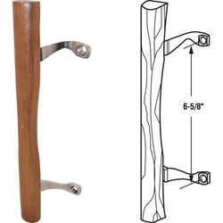 Item 257974, Chrome deluxe wood pull with plated die-cast brackets.
