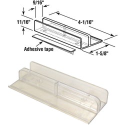 Item 258989, Injection molded plastic bottom guide fits 7/16" thick door panels.