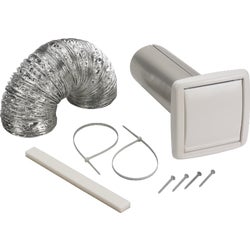 Item 260388, Wall vent kit for complete wall ducting installation of exhaust fans with 3