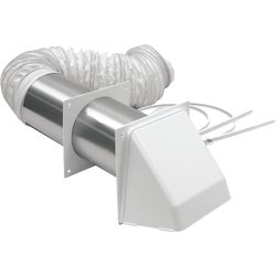 Item 260587, Wall ducting kit includes flexible vinyl hose, tailpiece, 4 In.